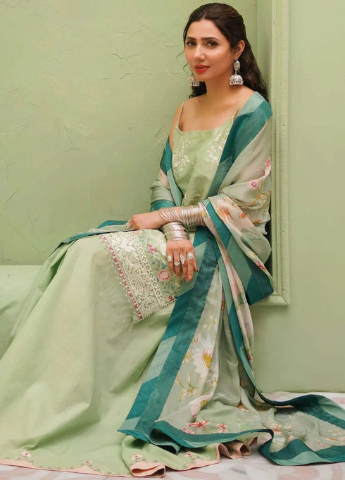 Zara Shahjahan Embroidered Lawn Suits Unstitched 3 Piece ZS23SS 3B - Spring / Summer Collection