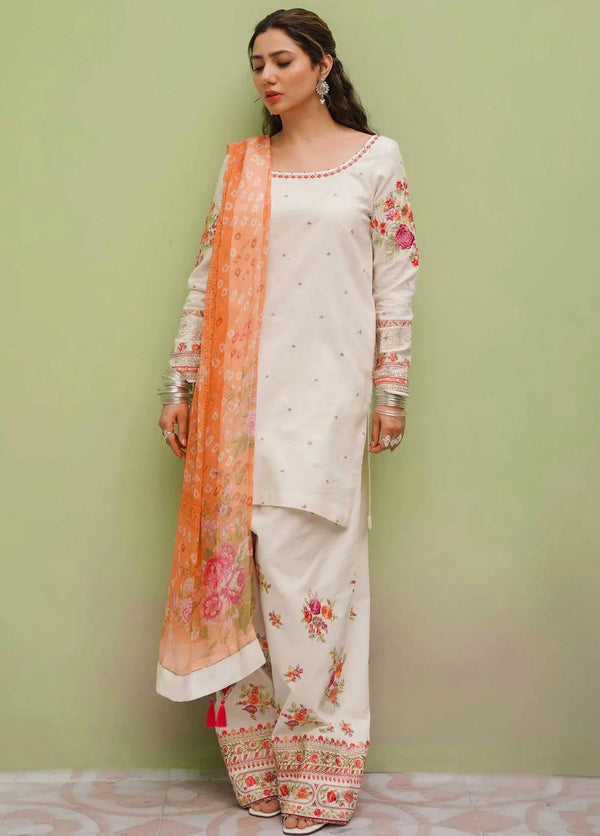 Zara Shahjahan Embroidered Lawn Suits Unstitched 3 Piece ZS23SS 4A - Spring / Summer Collection