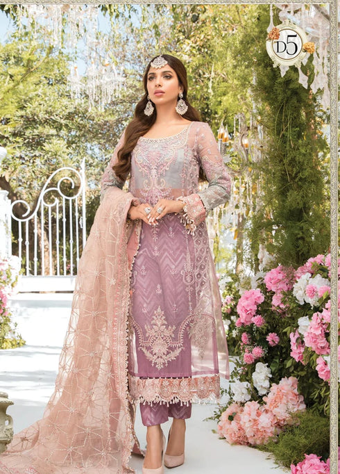 Mbroidered By Maria B Embroidered Organza Suits Unstitched 3 Piece MB21MB 05 - Eid Collection