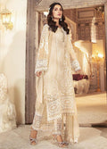 Mbroidered By Maria B Embroidered Organza Pearl White Suit Unstitched 3 Piece MB21WD D4 - Wedding Collection
