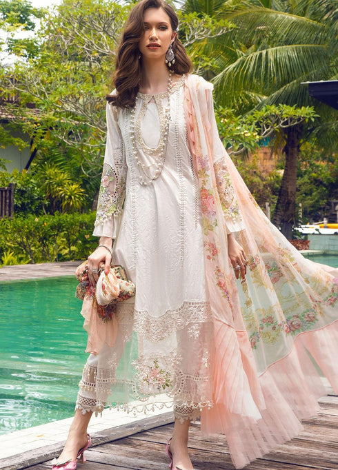 Mprints By Maria B Embroidered Lawn Suits Unstitched 3 Piece MB22MP MPT-1403-A - Eid Collection