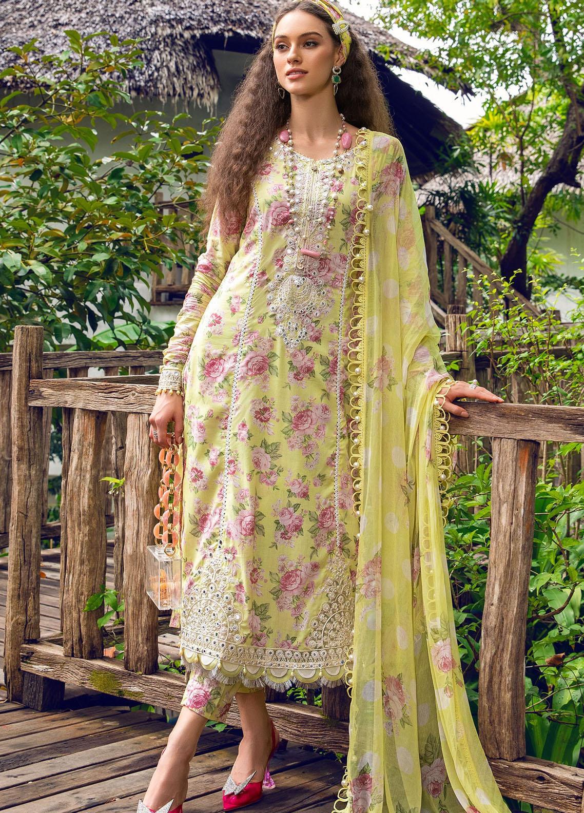 Mprints By Maria B Embroidered Lawn Suits Unstitched 3 Piece MB22MP MPT-1409-A - Eid Collection