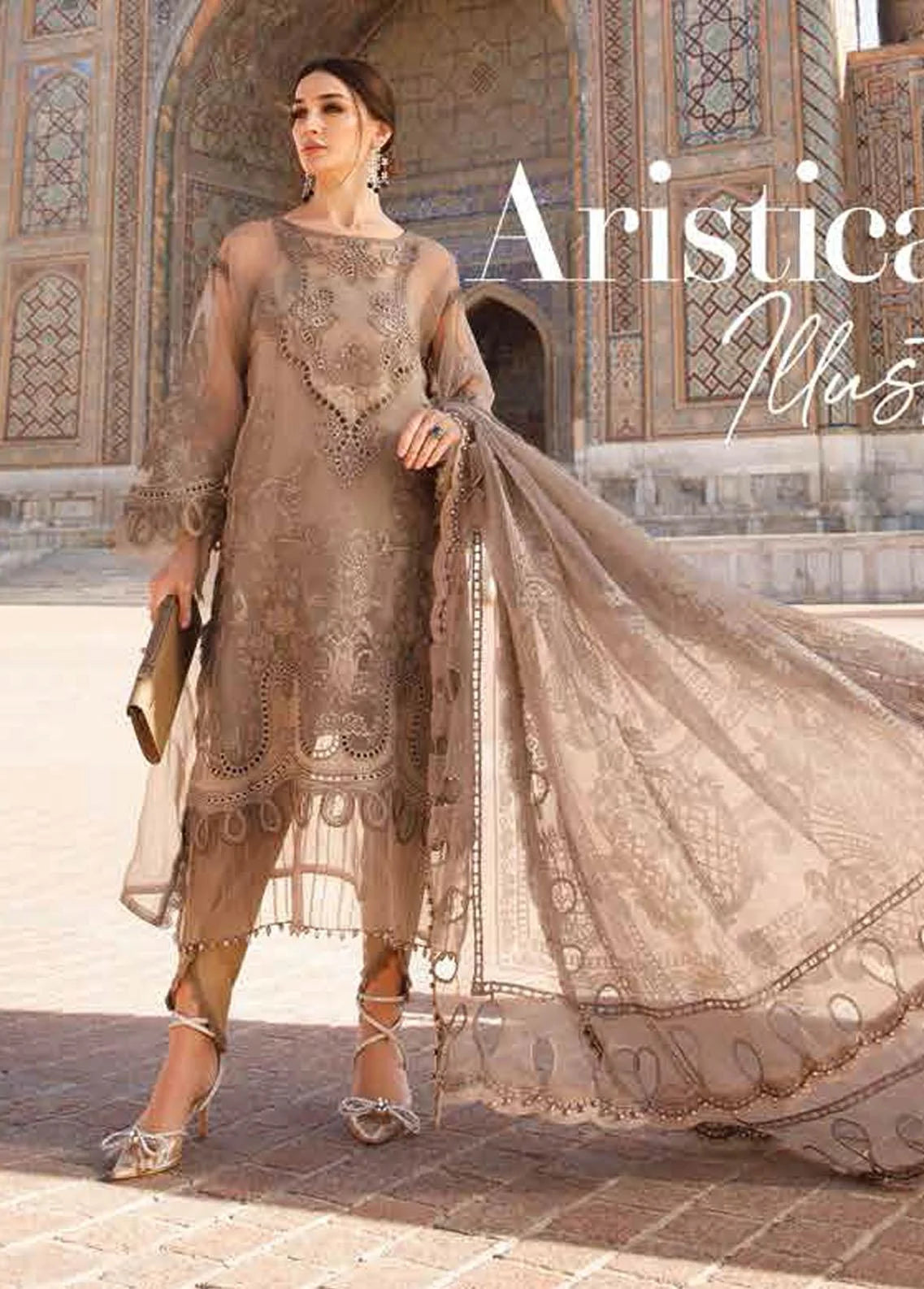 Voyage A Luxe By Maria B Embroidered Lawn Suits Unstitched 3 Piece MB23V 3B - Eid Collection