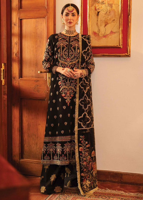Shehnai by Afrozeh Embroidered Raw Silk Suits Unstitched 3 Piece AF21SW 03 MAHJABEEN - Luxury Formals Collection