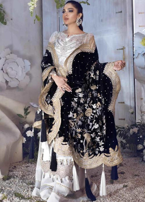 Shiza Hassan Embroidered Organza Unstitched 3 Piece Suit SH21LF 01 Regalia - Luxury Collection