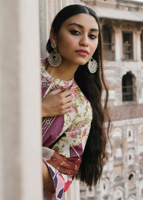 Zara Shahjahan Embroidered Lawn Unstitched 3 Piece Suit ZSJ20GL SHABNAM-B - Spring / Summer Collection
